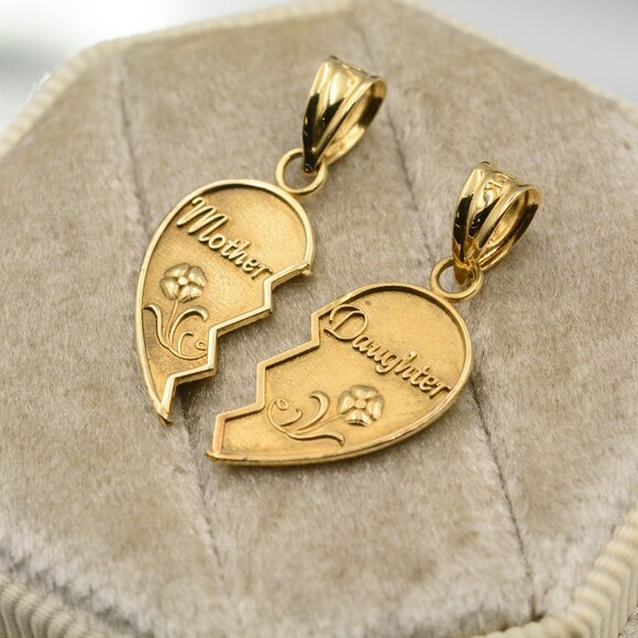 Jewelry - 10K Mother Daughter Shareable Heart Pendant